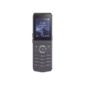 W611W es un teléfono IP Wi-Fi portátil, Resistente, Moderno diseñado para aplicaciones de comunicación móvil.