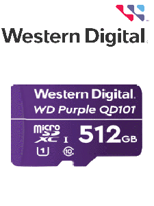 WESTERN DIGITAL WDD512G1P0C - Micro SD 512 GB / Purple SCQD101 / Para videovigilancia / 24-7 / Alto rendimiento