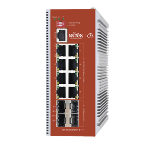 Switch L2+ PoE Industrial / Administración Cloud-Web-CLI / 8 Puertos PoE af/at/bt 100/1000 Mbps / 4 Puertos SFP Gigabit / Presupuesto PoE 460 W / Protocolo ERSP (redundancia enlaces)