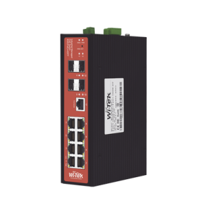 Switch Industrial administrable PoE, puerto 1-2 PoE 24/48. puertos 3-8 puertos 802.3 af/at/bt, hasta 60 W
