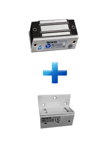YLI YM60ZPACK Paquete de Cerradura Magnética YM60 60Kg (120LB) incluye Soporte de Fijación tipo Z