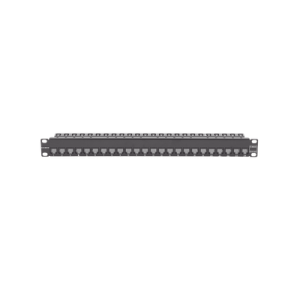 Patch Panel Z-Max de 24 Puertos, Blindado, Precargado con Jacks Categoría 6A, Plano, 1UR