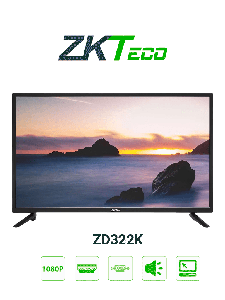 ZKTECO ZD322K - Pantalla LED FHD Profesional de 32 pulgadas / Resolución 1920 x 1080 / 1 Entrada de video HDMI y 1 VGA / Altavoces Incorporados / Ángulo de Visión Horizontal 170° / Detección Automática de Señal