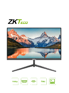 ZKTECO ZD222KA - Monitor LED Full HD de 22 pulgadas / Resolución 1920 x 1080 / Retroiluminación DLED / 1 Entrada de video HDMI y 1 VGA / Ángulo de Visión Horizontal 178° / Soporte VESA / Incluye Cable HDMI / Ideal para hogar y oficina
