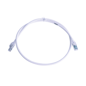 Patch Cord Z-MAX Cat6A S/FTP, CM/LS0H, 0.91 Metros (3 Pies), Color Blanco, Versión Bulk (Sin Empaque Individual)