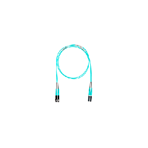 Jumper de Fibra Optica Multimodo 50/125 OM4, LC-SC Duplex, OFNR (Riser), Color Aqua, 5 Metros (16.40 Pies)