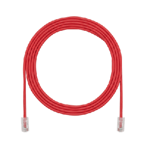 Cable de Parcheo UTP, Cat6A, 24 AWG, CM, Color Rojo, 6.71 Metros (22 Pies)