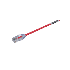 Cable de Parcheo TX6, UTP Cat6, Diámetro Reducido (28AWG), Color Rojo, 6.1 Metros (20 Pies)