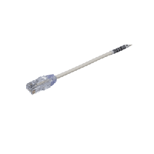 Cable de Parcheo TX6, UTP Cat6, Diámetro Reducido (28AWG), Color Blanco, 20 cm (7.87 pulgadas)