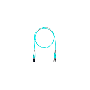 Jumper de Fibra Optica Multimodo 50/125 OM4, LC-LC Duplex, OFNR (Riser), Color Aqua, 3.05 Metros (10 Pies)