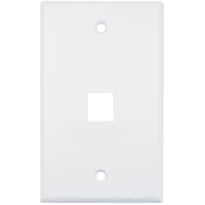 Placa de Pared (Face Plate) / 1 Puerto / Color Blanco / Caja con 20 Piezas / ABS