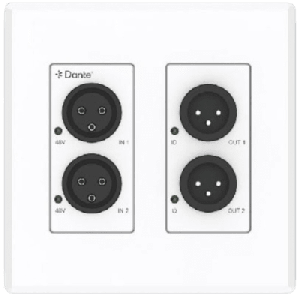 Extensor de Audio Analógico XLR a Dante® | 2 Entradas y 2 Salidas | Conversión Digital de Audio | PoE IEEE 802.3af | Phantom Power 48V | Latencia Configurable 1-5ms | Rango Dinámico >90dB