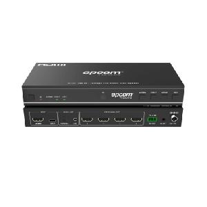 Videowall 4K 1x4 | HDMI & USB-C | 8 Modos de Visualización | Audio Óptico/Analógico | Control RS-232/IR | Plug & Play