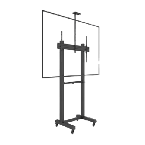 Montaje de Piso Móvil para Pantallas de 65 in a 100 in | vesa 100 x 100 hasta 1000 x 600 | carga maxima soportada 120kg| Fabricado en aluminio y acero