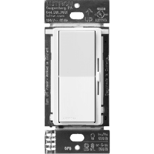 (Caseta Wireless) DIVA Atenuador de pared. Aumenta/Disminuye Intensidad de Iluminación. No requiere cable neutro. 150W LED / 600W INC/HAL