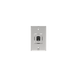 Placa de Pared Telefónica, Salida de 1 Puerto Keystone, Con Jack Cat5e Estilo TP, de Acero Inoxidable