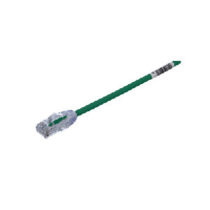 Cable de Parcheo UTP Cat6A, CM/LSZH, Diámetro Reducido (28AWG), Color Verde, 6.1 Metros (20 Pies)