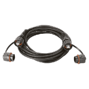 Patch Cord Cat6A IndustrialNet, UTP, Con Plug Industrial y Tapa en Cada Extremo, 1 Metro (3.28 Pies)