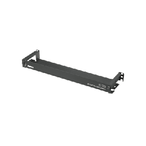 Organizador de Cables Frontal, para Panel de Fibra Óptica HD Flex, de 1 UR, Color Negro