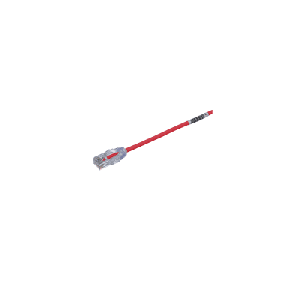 Cable de Parcheo TX6, UTP Cat6, Diámetro Reducido (28AWG), Color Rojo, 0.5 Metros (1.64 Pies)