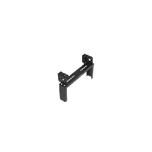 Rack de Distribución Aéreo de 2 Postes PanZone®, Rieles Roscados #12-24, de 4 UR, Color Negro