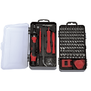 Juego de Reparación de Pantallas o Dispositivos Electrónicos de Uso Fino con 115 piezas con Estuche de Almacenaje.