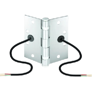 Bisagra de Transferencia Eléctrica SD-H412 / 12-24 VAC/VDC / 4 Hilos 28AWG / Acero Resistente a Vandalismo / Transferencia de Energía y Datos / Reemplazo de Bisagra Estándar
