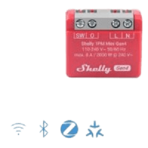 Mini Interruptor inteligente Wi-Fi 2.4 / medición de consumo, /1 canal 8A 110-240 / compatible con asistentes de voz