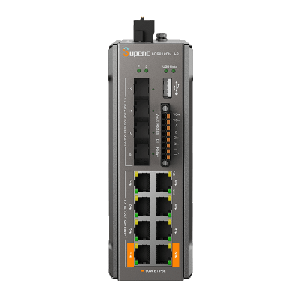 Switch de Red SP5012FM-L2 (V2) / 8 Puertos 10/100/1000Mbps PoE / 4 Puertos SFP 1000M/2.5G/10Gbps / Capacidad de Conmutación 96Gbps / Alimentación Dual DC / Instalación DIN-rail, Pared o Escritorio / Certificaciones CE, FCC, RoHS, UKCA