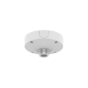 Base de Montaje para Techo SBP-180CMB / Aluminio / Color Blanco RAL9003 / Diámetro 180 mm / Peso 970 g / Tornillo TR30 / Orificio Conduit 19.1 mm / Compatible con Múltiples Modelos Hanwha