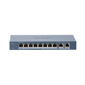 Switch PoE+ / No Administrable / 7 Puertos 10/100 Mbps 802.3 af/at (30 W) / 1 Puerto 10/100 Mbps Hi-PoE (90 W) / 2 Puertos 1000 Mbps Uplink / Modo Extendido hasta 300 Metros / 110 Watts