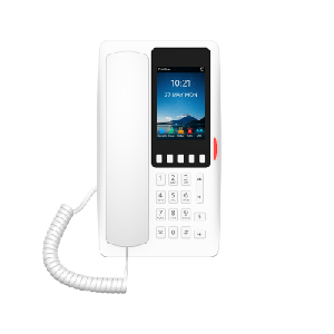 Teléfono IP Hotelero Wi-Fi 6 / Pantalla IPS 3.5" 320x480 / 2 Líneas SIP / 5 Teclas Programables / Puerto USB-A / PoE 802.3af / Audio HD / Diseño Blanco