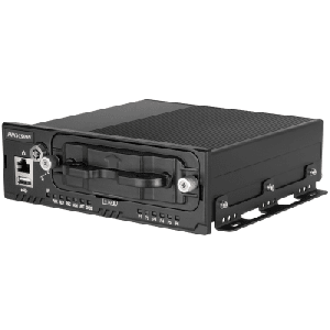 NVR Móvil de 8 Canales / 5 Megapixel / 4 Puertos PoE + 4 Vía Switch / 2 Bahías de HDD / Incluye Modulo GPS / Conector M12