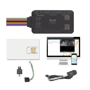 KIT Dispositivo de Rastreo Vehicular / Conectividad LTE Cat1 y LTE-M / BLE 5.0 / GNSS U-blox / Carcasa IP54 / Batería Interna de Respaldo / Detecta Interferencias / Incluye SIM500MB2Y, EPCOMGPSCODE, Relay y boton SOS