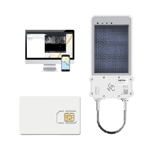 kIT Cerradura Inteligente GPS con Energía Solar / SolarGuardX 100 / Seguimiento de Activos LTE Cat-M1 / Desbloqueo por RFID BLE OTA / Impermeable IP67 / Detección de Movimiento / Batería 14400mAh / + EPCOMGPSCODE + SIM500MB2Y