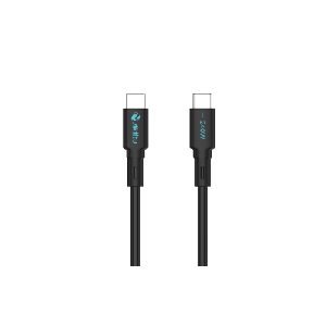 Cable de Carga USB-C a C / 1 Metro (3.28 Pies) / Tecnología GaN (Nitruro de Galio) / Fast-Charging / Potencia 240W / Velocidad Transferencia 480 Mbps / Material / Conector Aluminio Anodizado