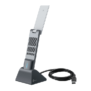 Adaptador USB Wireless Wi-Fi 6 / AX3000 (2402 Mbps + 574 Mbps) / Antenas de Alta Ganancia / USB 3.0 / Baja Latencia Gaming / WPA3 / Cuna Desmontable con Cable 1.2 m (3.9 ft)