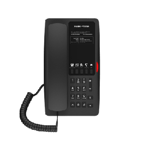 Teléfono IP Hotelero Wi-Fi 6 / 2 Líneas SIP / Doble Banda 2.4/5 GHz / 5 Teclas Programables / Puerto USB-A / PoE 802.3af / Diseño Negro