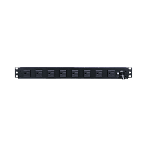 PDU Básico de Montaje en Rack, Con 10 Salidas NEMA 5-15R y Protección Contra Sobretensiones, Enchufe de Entrada NEMA 5-15P, de 19in, 1UR, 15 Amp, 120 Vca