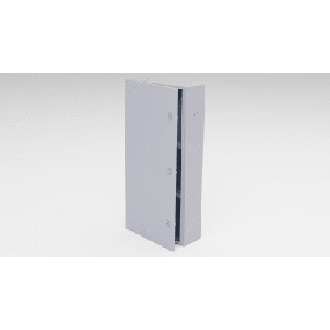 Gabinete para instalación de 3 Baterías , Fabricado en Lámina Galvanizada, Accesorios para poste (No incluidos)