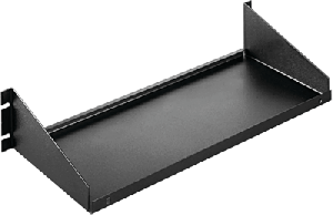 Charola para Rack 19 Pulgadas, Capacidad de Carga 34 kg, Acero Dulce Color Negro, 2 UR, Dimensiones 482x381x95 mm
