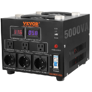 Transformador convertidor de voltaje de 5000 W 110/220 Vca