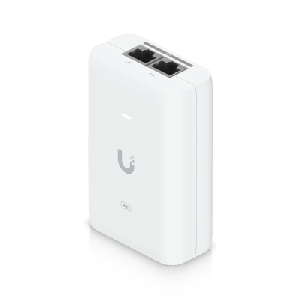 Adaptador PoE+ 2.5G / hasta 30 W / 48V 0.65A / (2) Puertos RJ45 MultiGigabit 2.5G / Salida PoE+ / LED Indicador / Ideal para APs UniFi WiFi 7 / / Protección contra Sobretensiones