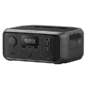 EcoFlow River 3 | Estación de Energía Portátil 245Wh Litio LFP / 2 AC 300 W (Max. 550W) / 1 USB-C 100W / 2 USB -A 12W / Cargador de Coche 8A a 12 o 24V / Conectividad WiFi y Bluetooth (App) / Carga Solar 110W Max.