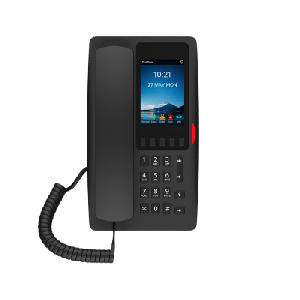 Teléfono IP Hotelero Wi-Fi 6 / Pantalla IPS 3.5" 320x480 / 2 Líneas SIP / 5 Teclas Programables / Puerto USB-A / PoE 802.3af / Audio HD / Diseño Negro