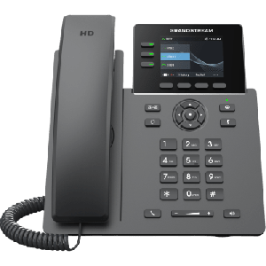 Teléfono IP Grado Operador / 3 Líneas / 12 Botones Virtuales Multiuso / Pantalla LCD 2.8 Pulgadas / Puertos Gigabit con PoE / Audio HD / Compatible con GDMS