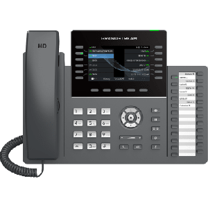TELÉFONO IP PROFESIONAL DE 12 LÍNEAS / 24 TECLAS DE EXTENSIÓN PROGRAMABLES / WI-FI 6 / POE INTEGRADO / PANTALLA LCD 4.3 PULGADAS / SEGURIDAD DE NIVEL EMPRESARIAL / BLUETOOTH INTEGRADO / COMPATIBLE CON GDMS / AUDIO HD CON NOISE-SHIELD