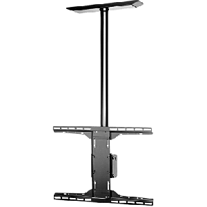 Soporte de techo universal para Pantallas de 32" a 90" / Capacidad de Carga 68.2 kg / Patrón de Montaje hasta 600 x 400 mm / Columna de Aluminio de 36" / Inclinación Ajustable -5° a 20°