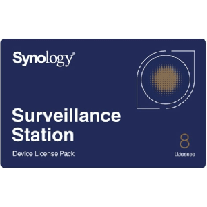 Licencias de Dispositivos de Vigilancia Synology | Paquete de 8 Licencias | Compatibilidad con Cámaras IP, Módulos de E/S, Altavoces IP | Gestión Centralizada CMS | Licencias Predeterminadas Incluidas.
