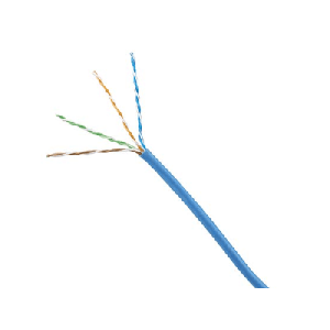 Bobina de Cable UTP 305 Metros (1000 Pies) de Cobre, Azul, Categoría 6 (24 AWG), 1000Mbps, LSZH (Bajo Humo, Cero Halógenos), de 4 Pares